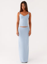 Anastasia Knit Top - Blue