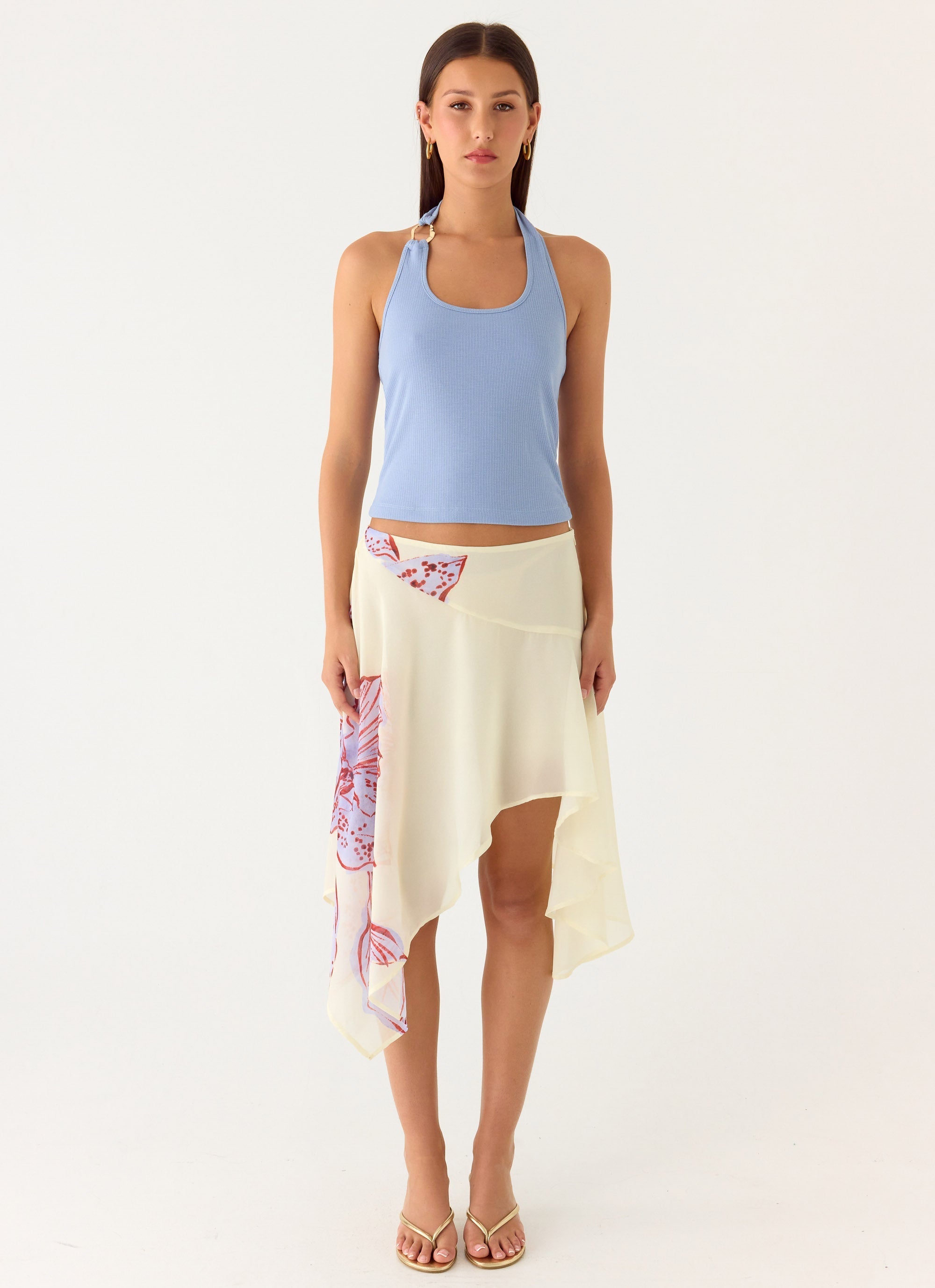 Nera Halter Top - periwinkle